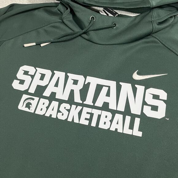 Michigan State Spartans Hoodie Mens Large Nike Elite Sweatshirt Team Issued - Picture 2 of 14